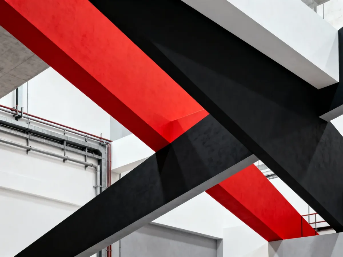 Geometric abstract composition inspired by Constructivism